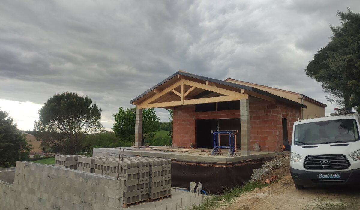 Agrandissement d'une habitation & création d'une piscine 1